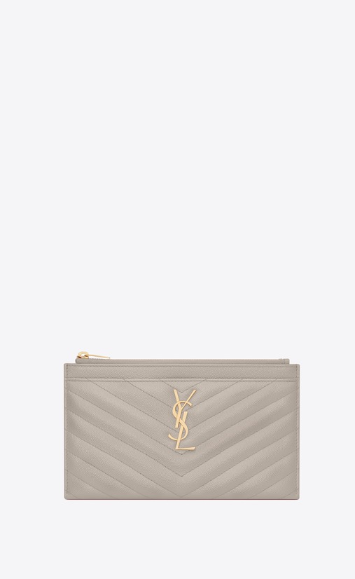 Monogram bill pouch in grain de poudre embossed leather